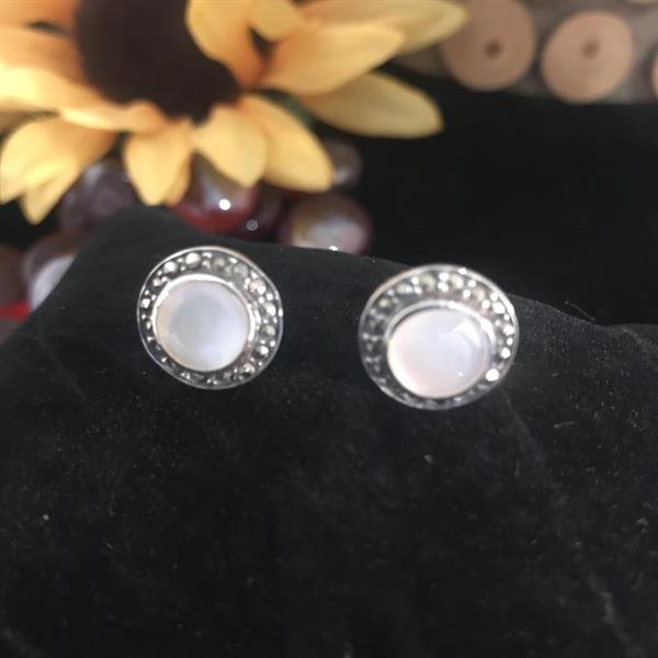 Marcasite and deals pearl earrings