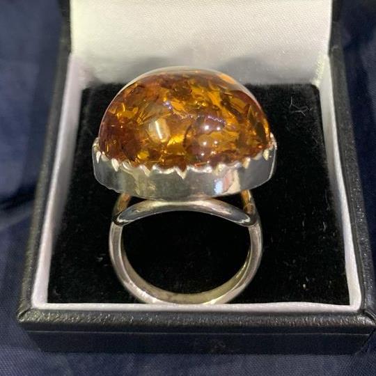 Large Amber Ring